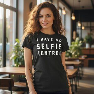 Black Matter ✦ I Have No Selfie Control Graphic Tee ✦ XL Black Cotton NWT